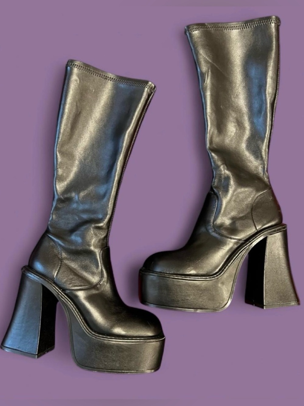 Sugar Thrillz x Dolls Kill - Short And Sweet Knee High Boots - Black